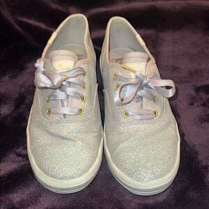 Sparkly Silver‎ Kids Sneakers